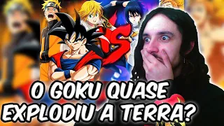 (COMO ASSIM??) REAGINDO a Goku, Naruto e Meliodas VS. Vegeta, Sasuke e Escanor | Combate de Rimas