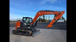 2023 Hitachi ZX85 USB-6 8.5 ton Excavator for sale at Corsehouse Commercials (walk around video)