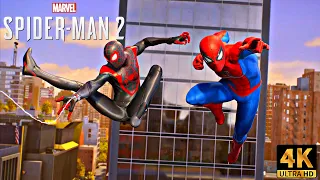 Peter and Miles VS Sandman with the Classic Suits | Marvel's Spider-Man 2 (4K 60FPS HDR)