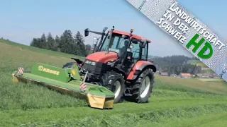 New Holland TS110 - Krone Mähwerk - Grasernte - Landtechnik Schweiz