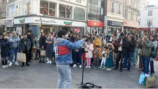 CROWD JOINED FOR BOLLYWOOD SONG AT LEICESTER CITY IN UK | MAIN KOI AISA GEET | COVER BY VISH