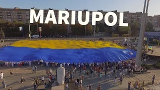 Флаг Украины в Мариуполе