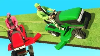 SLIPPERY Mile High LAWN MOWER SKILLCOURSE! (GTA 5)