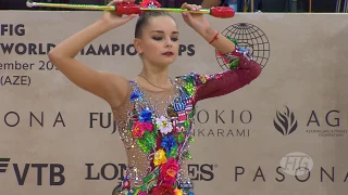 2019 Rhythmic Worlds, Baku (AZE) – Arina AVERINA (RUS), qualifications Clubs