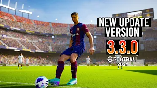 Efootball 2024 - Barcelona vs Manchester United | New Update Version 3.3.0 | PC