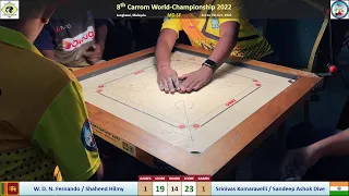 8th Carroms World Championship - Mens Doubles SF - Nishantha Fernando & Shaheed Vs Sreenivas & Sande