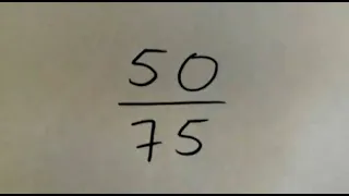 Simplify the Fraction to Lowest Terms: 50/75