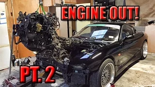 FD RX7 Build part 2 - Removing 13B engine