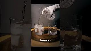 Cloudy vs clear ice cubes #clearicecubes #crystalclearice #craftice