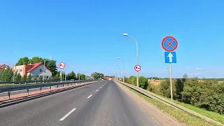 Poland / Olsztyn - Gdańsk: route by car. 4K gopro 11.