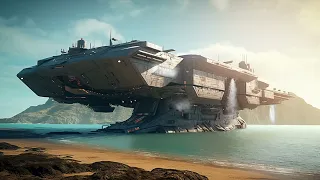 Dune Planet Caladan House of Atreides Spaceship Landing Pad. Sci-Fi Ambiance Sleep, Study & Relaxing