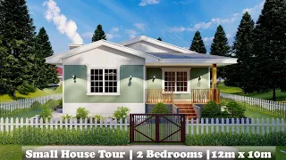 Charming Modern Country Style House Tour (15mx12m) | Small House Design | 2 Bedrooms |