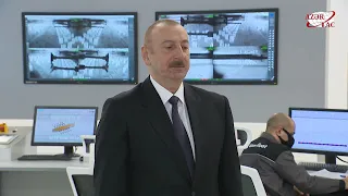 Президент Ильхам Алиев открыл предприятие по производству листового стекла
