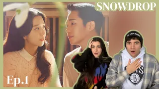 JISOO'S ACTING DEBUT!! SNOWDROP EP.1 REACTION