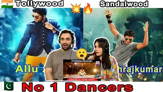 Tollywood And Sandalwood NO 1 Dancers - Allu Arjun And Puneeth Rajkumar | Pakistani Reaction
