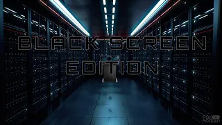 ASMR Server Room White Noise with Keyboard Typing Ambience 12 Hours - Black Screen Edition