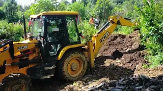 JCB Backhoe Working Video | Mountain Road Construction with JCB Backhoe | JCB 3DX Machine Working