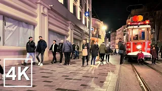 İstiklal Street Evening Walk ✨ Chaos and Lights 🇹🇷 Taksim, İstanbul | 4K