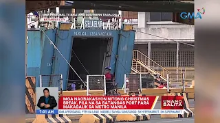 Mga nagbakasyon nitong Christmas break, pila na sa Batangas Port para makabalik sa Metro Manila | UB