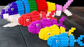 LEGO IN REAL LIFE: Catch and Cook a lot of RAINBOW FISH | Lego Cooking Stop Motion & ASMR