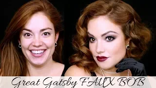 Great Gatsby FAUX BOB  ||  1920's Inspired Hair!