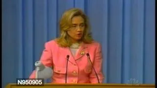 1995: First Lady Hillary Clinton in China - www.NBCUniversalArchives.com