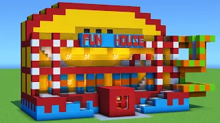 Minecraft Tutorial: How To Make A Working Fun House "Fair Part 21"