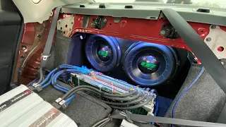 2 15" SUBWOOFERS TEAR UP THIS NISSAN!