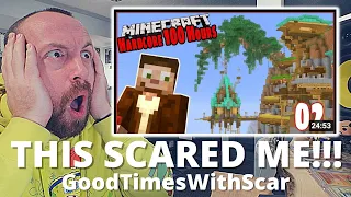 THIS SCARED ME! GoodTimesWithScar 100 Hours In Hardcore Minecraft: How'd I Survive This?! (REACTION)