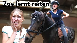 ZOE REITET DAS ERSTE MAL! / REITEN LERNEN AUF WELLI😂👍 @Zoeklp