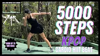 5000 STEPS KPOP CARDIO HIIT BEAT WORKOUT 🔥 BURN UP TO 500 CALORIES 🔥 High & Low Impact Split Screen