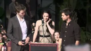 Robert Pattinson | Kristin Stewart | Taylor Lautner Twilight Stars Give Speech at Handprint Ceremony