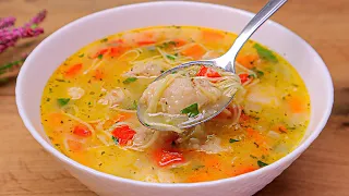 Turkish Chicken Soup You Can't Stop Eating! Delicious soup in 30 minutes! ASMR