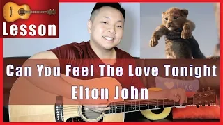 Can You Feel the Love Tonight Guitar Tutorial | The Lion King, Elton John