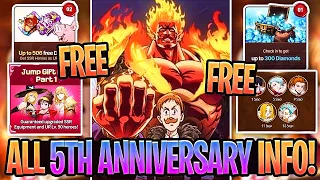 ALL INFORMATION WE KNOW 5TH ANNIVERSARY?! FREE CHARACTERS & SUMMONS!! (7DS Discussion) 7DSGC