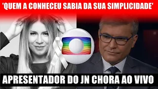 Apresentador do Jornal Nacional chora ao vivo ao falar de Marília Mendonça e emociona o Brasil