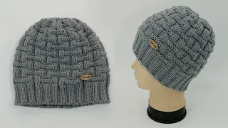 Мериносовая шапка спицами Merino knitted hat