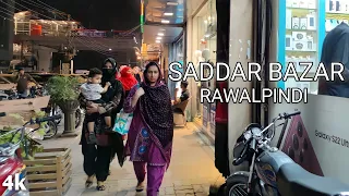 walking in the Rawalpindi Pakistan - Saddar bazar (4K) 2022