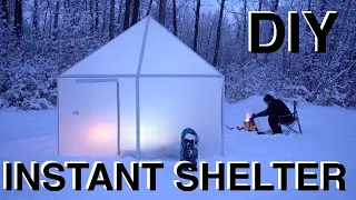 Camping in DIY Instant Pop-Up Folding Origami Shelter