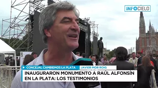 INAUGURARON MONUMENTO A RAÚL ALFONSÍN EN LA PLAZA PRINCIPAL DE LA PLATA