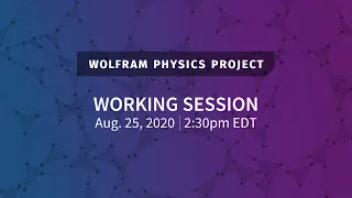 Wolfram Physics Project: Working Session Aug. 25, 2020 [Brainstorm Experimental Tests of our Models]