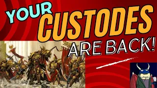 How Custodes play in Warhammer 40k after the Data slate