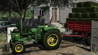 Old John Deere tractor changing oil and restoration - Farm Job | Farming Simulator 22