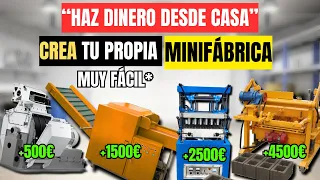 IDEAS de NEGOCIO RENTABLE 2024 - Máquinas para INICIAR tu MINI FABRICA.