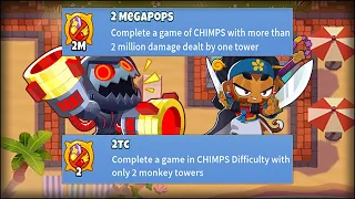 The Anti-Bloon & Sauda - 2 Megapops 2 Tower CHIMPS Achievements in a Single Run! (1st Attempt)