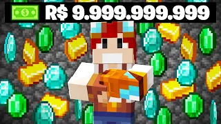 GANHEI 1.000.000 REAIS SÓ MINERANDO NO MINECRAFT