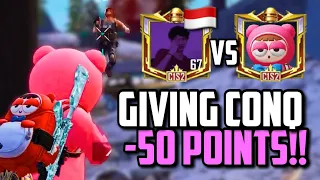 GIVING CONQUERORS -50 POINTS WITH BAZZI SET! | PUBG Mobile