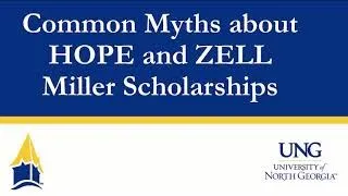 HOPE and Zell Miller Scholarship Myths