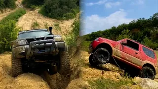 Nissan Patrol vs Suzuki Jimny in Mud Offroad