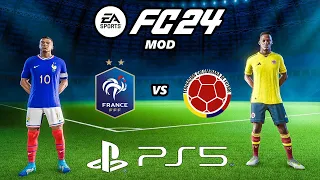 FC 24 FRANCE - COLOMBIE | PS5 MOD Ultimate Difficulty Career Mode HDR Next Gen